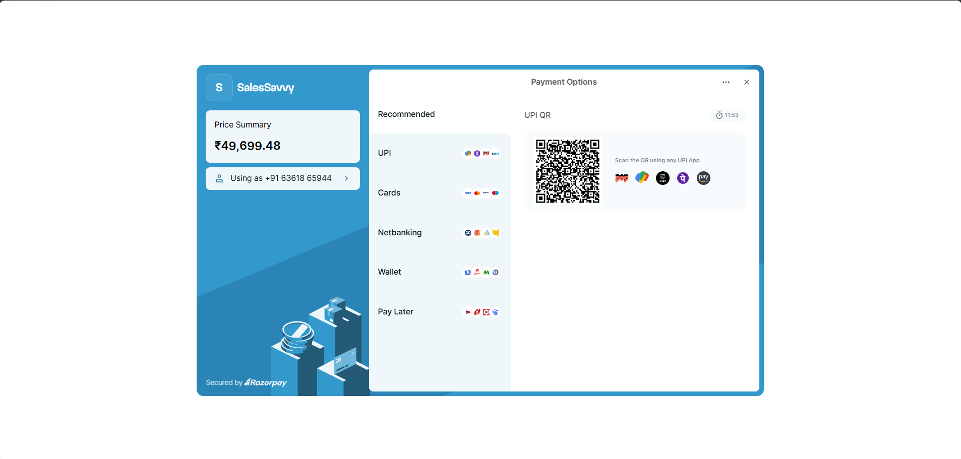Sales Savvy Login Page